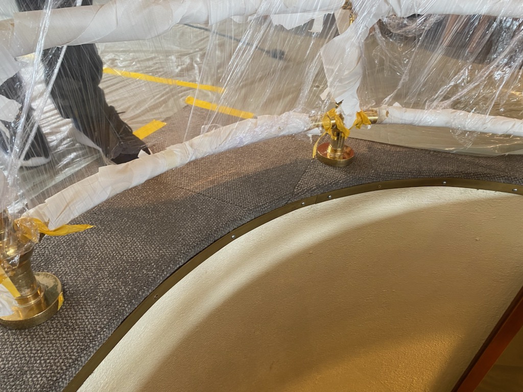 Rénovation de la moquette sur un bateau CroisiEurope